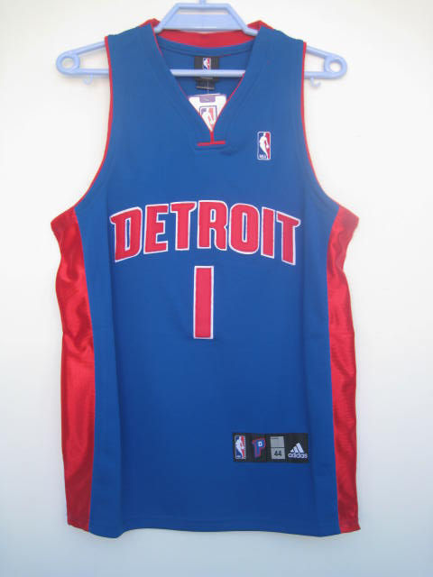 Detroit Pistons Iverson Blue Red Jersey